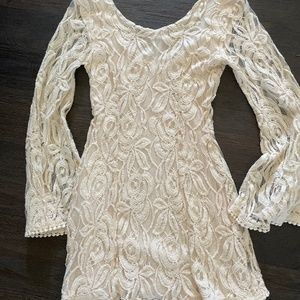 Staring at stars - Ivory lace dress - small